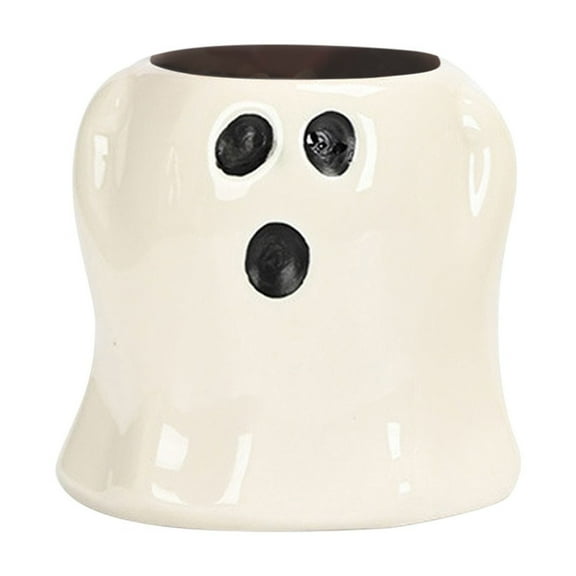 Holloyiver Halloween Ghost Bucket Decor, Unique Cute Ceramic Flower Pot, Ghost Vase Pots with Drainage Holes, Funny Horror Halloween Succulents Potted Plants for Flower and Plants
