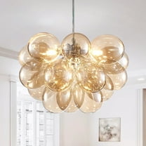 Longree Modern Cognac Electric Bubble Ball Chandelier