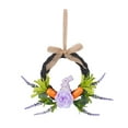 thumbnail image 1 of Easter Wreath For Front Door Handmade Floral Arrangement With Ribbon Bow And Greenery, 1 of 6