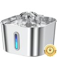 thumbnail image 1 of Fuente de agua para gatos Vekonn de acero inoxidable de 2,2 L con bomba silenciosa, 1 of 8