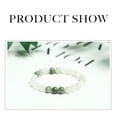 thumbnail image 2 of Natural Vintage Iced Jade Bracelets - Ethnic Style Bracelets for Men and Women - Elegant and Stylish Handmade Bracelet - Healing Properties of Crystals and Healing Stones - 8mm, 2 of 5