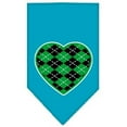 thumbnail image 1 of Argyle Coeur Vert Sérigraphie Bandana Turquoise Petit, 1 of 1