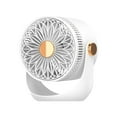thumbnail image 1 of Mini Ventilador Portátil Con 3 Velocidades Y Luz Nocturna, Alimentado Por Usb, Rotación De 360 Grados, Funcionamiento Silencioso Para El Hogar, La Oficina, El Escritorio, El Dormitorio,, 1 of 9