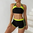 thumbnail image 4 of YWDJ Triangle Bikini Sets for Women Full Coverage Women's New Fashion Split Swimsuit Casual Bikini Swimsuit Yellow XL, 4 of 8