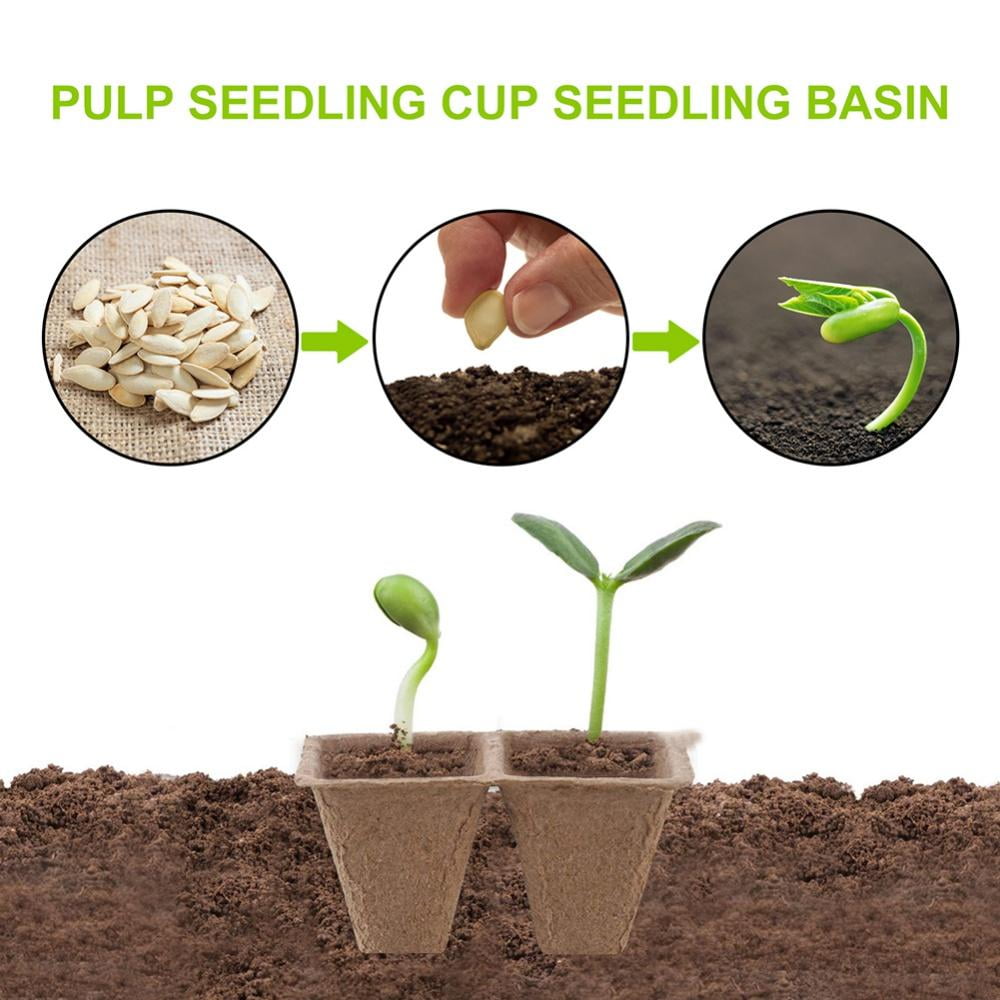 Seed Starter Tray kit,Peat Pots for Vegetable & Flower, Biodegradable Seedling Pots Germination Trays