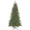 thumbnail image 1 of Vickerman A154077LED 7.5 ft. x 45 in. Green Slim Durango Christmas Tree with 700 Multi-Color Dura LED Light, 1 of 1