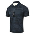 thumbnail image 2 of Mens Lapel T-Shirts Summer Outdoor Camo Short Sleeve Polo Shirts Tops Casual Breathable Slim Pull-On Tees for Golf,Tennis,Jogging and Other Sports, 2 of 8