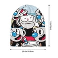 thumbnail image 5 of Cuphead Pattern Slouchy Hat For Men Women Teen Unisex Winter Hat Elastic Knitted Beanie Hats, 5 of 8