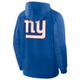 thumbnail image 2 of Men's Fanatics Royal New York Giants Checkdown Pass Full-Zip Hoodie, 2 of 2