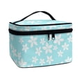 thumbnail image 2 of HELLHERO Travel Cosmetic Organizer Multi-Function Makeup Organizer Large Capacity Cosmetic Bags with Brush Slots Bathroom, White Daisy Floral, 2 of 6