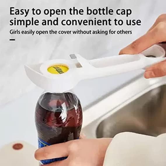 4 in 1 Multifunctional Bottle and Can Opener, Plastic Cute Beer Bottle  Opener, Twist-Off, Pull Tab, Household Bottle Opener Lid Seal Remove PURPLE  