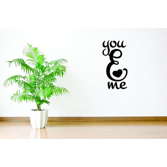 New Wall Ideas You & Me Holiday Seasonal Text Lettering Quote 14 X28"