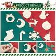 thumbnail image 5 of DIY Christmas Decor Making Kit Includes 100 Pcs 10 Styles Wood Pendants 100 Pcs Iron Bell Pendants 10 Bundles Hemp Rope for DIY Christmas Tree Decoration DIY Crafts Hanging Ornaments, 5 of 9