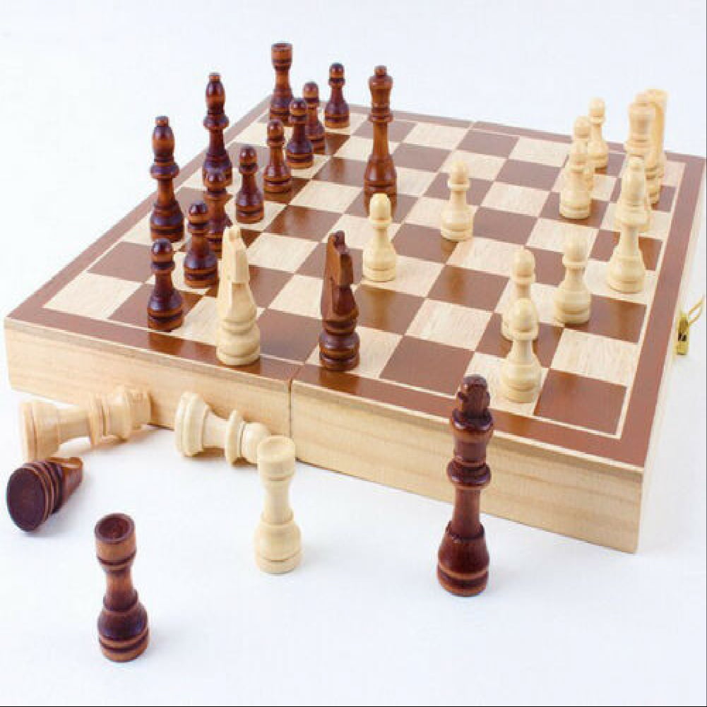 The Queen's Gambit Chess Set 30*30cm Standard Game Vintage Wooden Foldable Board 