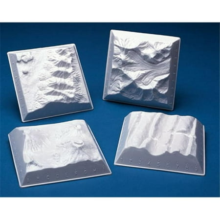 Geology Models Set - Hubbard Scientific 515 Geology Landform Models-Miniature 10 Set of 4