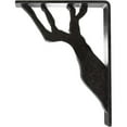 thumbnail image 4 of Ekena Millwork 2"W x 5 1/2"D x 8"H Damon Wrought Iron Bracket, (Triple center brace), Antiqued Pewter, 4 of 10