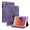 Purple, variant on Tablet Case for FLOODKING iPad 2019 10.2 with Built-in Stylus Holder, Adjustable Stand, Rose Design
