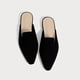 thumbnail image 4 of Mules para mujer con punta en punta y tacón bajo mulas de punto para niñas y damas, 4 of 9