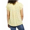 thumbnail image 2 of ﻿Izod Ladies’ Pineapple Printed Knot Shirt Tee T-Shirt, Yellow Medium, 2 of 3