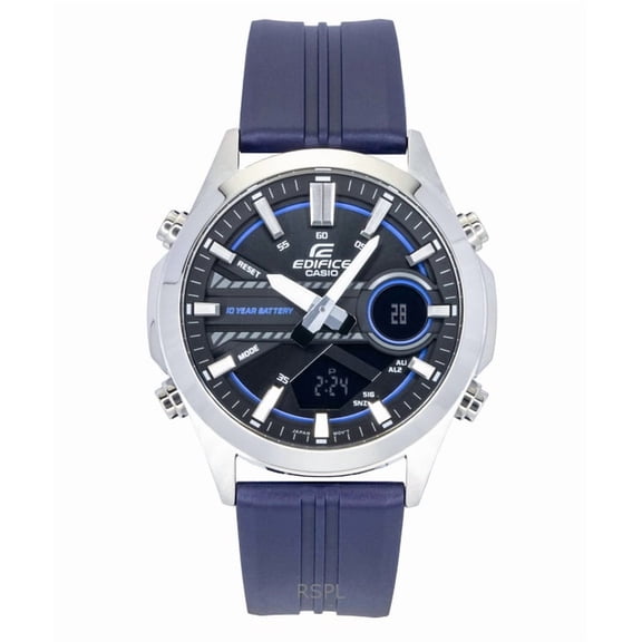 Casio Edifice Analog Digital Resin Strap Black Dial Quartz EFV-C120P-1A2 100M Men's Watch