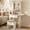 White, variant on Topcobee Space-saving Vanity Desk with Mirror and Lights for Bedroom, Dresser for Closet, Closet Organizer, Modern Furniture for Bedroom-Black