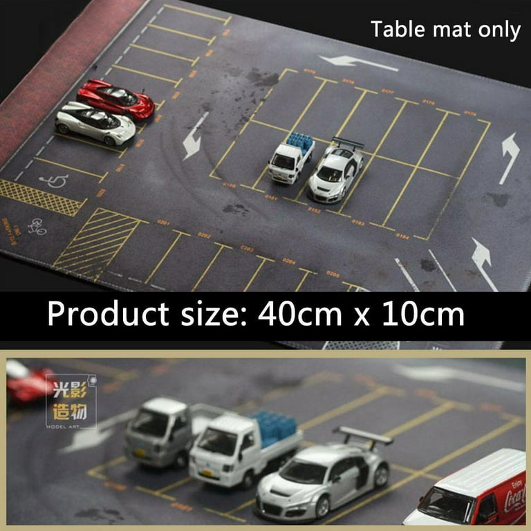 1/64 Scale Parking Lot Diorama Car Park Mouse Pad For Hot Wheels Diecast  Models