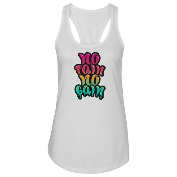 No Pain, No Gain Cool Design Tank Women -Image by Shutterstock, Female XX-Large