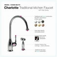 thumbnail image 3 of Houzer CHASS-682-AC 15.8125" Faucet Hole Antique Copper Charlotte Traditional Solid Brass Kitchen Faucet with Sidespray, 3 of 9