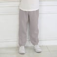 thumbnail image 2 of OYXSER Baby Long Bloomers Soft Cotton Linen Pants for Boys Girls, 12M-8T, 2 of 6