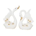 thumbnail image 4 of 2 piezas pareja estatuas de cisne figuras de cisne adornado de escultura coleccionable para decoración de entrada de la oficina regalos del día de, 4 of 8