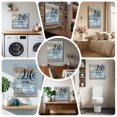 thumbnail image 6 of Ships Next Day Canvas Wall Art 24"x36",Blue Beach Wood Framed Canvas Print Painting,Coastal Starfish Graffiti Retro Wooden Plank Ready to Hang Large Picture Wall Decor for Bedroom Living Room Office, 6 of 9
