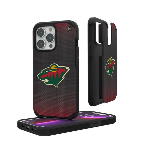 Minnesota Wild Linen Logo iPhone Rugged Case