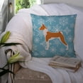 thumbnail image 3 of Winter Snowflake Dog Profile Art Fabric Decorative Pillow, 3 of 4