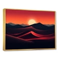 thumbnail image 2 of Designart "Martian Sunrise Desert Horizon I" Landscapes Framed Wall Art - Global Orange Desert Hallway Framed Wall Art Decor, 2 of 6