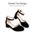 thumbnail image 3 of DREAM PAIRS Kids' Mary Jane Pumps Girls' Low Block Heel Dress Shoes with Hook-and-Loop Strap Comfortable Non-Slip Party Shoes, 3 of 6