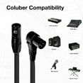 thumbnail image 2 of Coluber Cable 3-Pin M-Right Angle Balanced XLR Cable - Premium Cord 75ft, 2 of 7