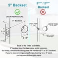 thumbnail image 4 of 5" Backset Entry Door Latch Fits 19/64" (7.6mm) Square Interface Knobset, Square Corner Faceplate, Non-Handed, Satin Nickel, 4 of 6