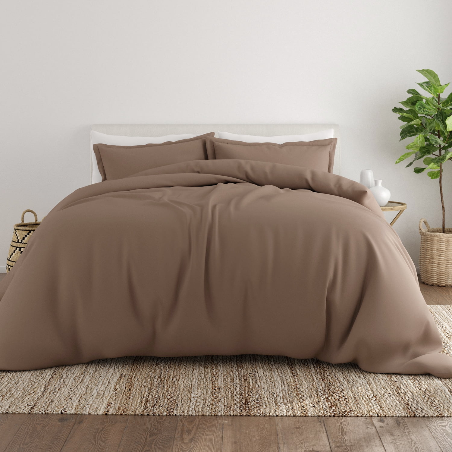 Bari Stripe Duvet Cover  - Taupe main image 1