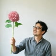 thumbnail image 4 of 1Stem Artificial Hydrangea Household Imitation Artificial Flowers For Centerpiece Arrangement (Color7), 4 of 7