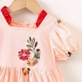 thumbnail image 7 of Toddler Cotton Cute Dresses for Girls Puff Sleeve Embroidered Floral Dresses Babydoll Sweet Princess Summer Outfits, Pink, 2 Years, 7 of 7