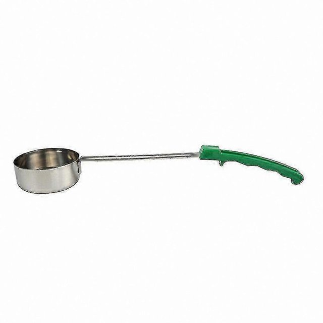 Flat Bottom Sauce Ladle with Rubber Handle for Cooking and Measuring Stainless Steel Kitchen Spoon for Pizza Spreads