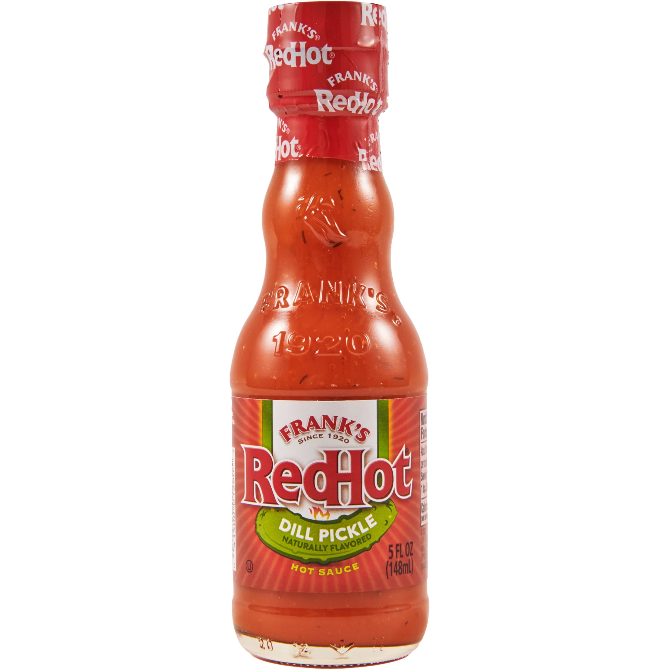 (4 pack) Frank's RedHot Dill Pickle Hot Sauce, 5.0 fl oz Bottle