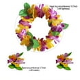 thumbnail image 5 of KYAIGUO Hawaiian Lei Tropical Hijab Flower Crown Lei Headdress Women Girls Flower Necklace Bracelet Summer Beach Vacation Party Decorations, 5 of 7