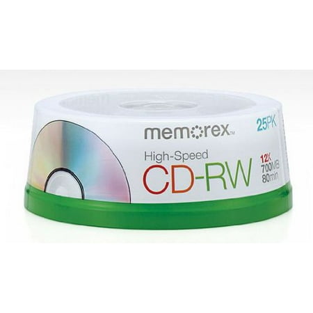 80 Minute CD-RW 4x-12x High Speed 25 Pack SpindleHigh-speed writing - between 4x-12x speeds By Memorex