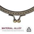 thumbnail image 3 of MasteelfCA 1pc Purse Metal Frame Vintage Semicircle Coin Bag Clasp Lock Handle Bag Handle, 3 of 7