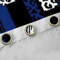thumbnail image 4 of Castle Fairy Boys Girls Animal Zebra Leopard Print Blackout Curtains Set of 2 (52x84 Each),Abstract Geometric Rectangle Stripes Window Curtains,Black Blue Curtains and Drapes,Breathable Home Decor, 4 of 6