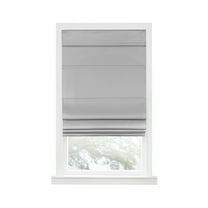 Achim Cordless Blackout Polyester Roman Window Shades, Gray, 27" x 64.00"