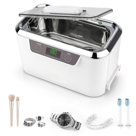Ultrasonic Cleaner, Professional Ultrasonic Jewelry Cleaner for Diamond Ring, Silver, Gold, Earrings, Necklaces, Glasses, Denture, Retainer, Cpap, Coins, Mouthguard, Razors