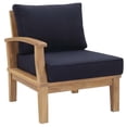 thumbnail image 5 of Modway Marina 7-Piece Solid Teak Wood Patio Sofa Set in Natural/Navy, 5 of 9