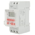 thumbnail image 2 of Interrupteur Programmable LCD 24V DC 30A avec 16 Réglages Quotidiens Marche/arrêt, Planification 7 Jours/24 Heures, Fonction Compte à Rebours, Sauvegarde de Batterie CR2450, Support de Rail DIN – Idéal pour Lampes de Rue, Chauffe-Eau, 2 of 6